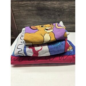 Vintage Disney The Lion King Bed Sheet Set Simba Nala Timon Pumbaa Multi Color